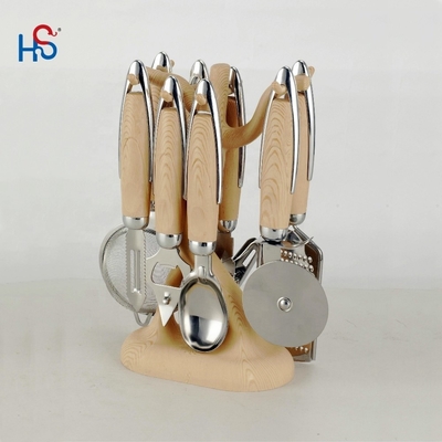 家庭 キッチン ABS ハンドル ステンレス スチール 430 木器具セット キッチンウェア ガジェットセット