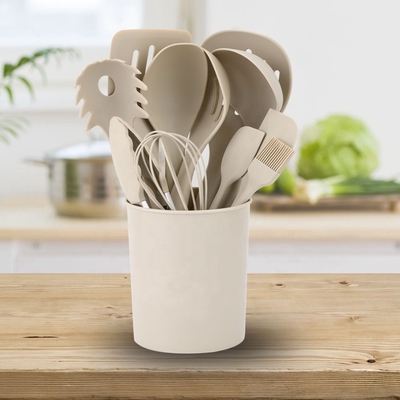 シルク印刷またはデボスドロゴ 12PCS シリコン キッチン用具 プラスチックホルダーセット